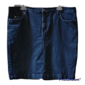 Gloria Vanderbilt Amanda Denim Blue Jean Skirt